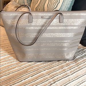 Kate Spade Haven Lane Glitter Stripe Tote